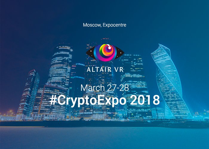 altair_vr's tweet photo. Meet Altair VR team in Moscow on March 27-28 at #CryptoExpo 2018. Come and see our presentation about the first VR-platform for world discovery built on blockchain technology. 

#ico #altairvr #vr #virtualencyclopedia https://t.co/mV84nBJcYs