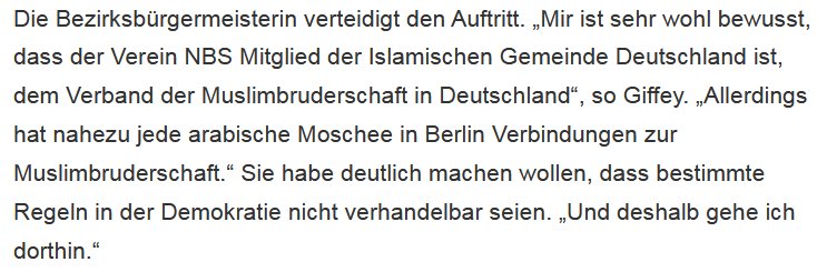 NWOgermany's tweet photo. @mittelfinger Aber #Giffey weiß das doch, steht im Artikel.
Ob sie nun die eine oder andere verfassungsfeindliche Moschee besucht ist dann auch egal...
#Neukölln https://t.co/diZPPQb368
