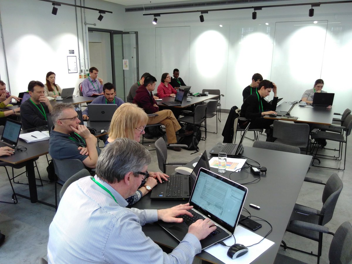 NickBearmanUK's tweet image. All going well in #pgrouting workshop #FOSS4GUK with @mixedbredie