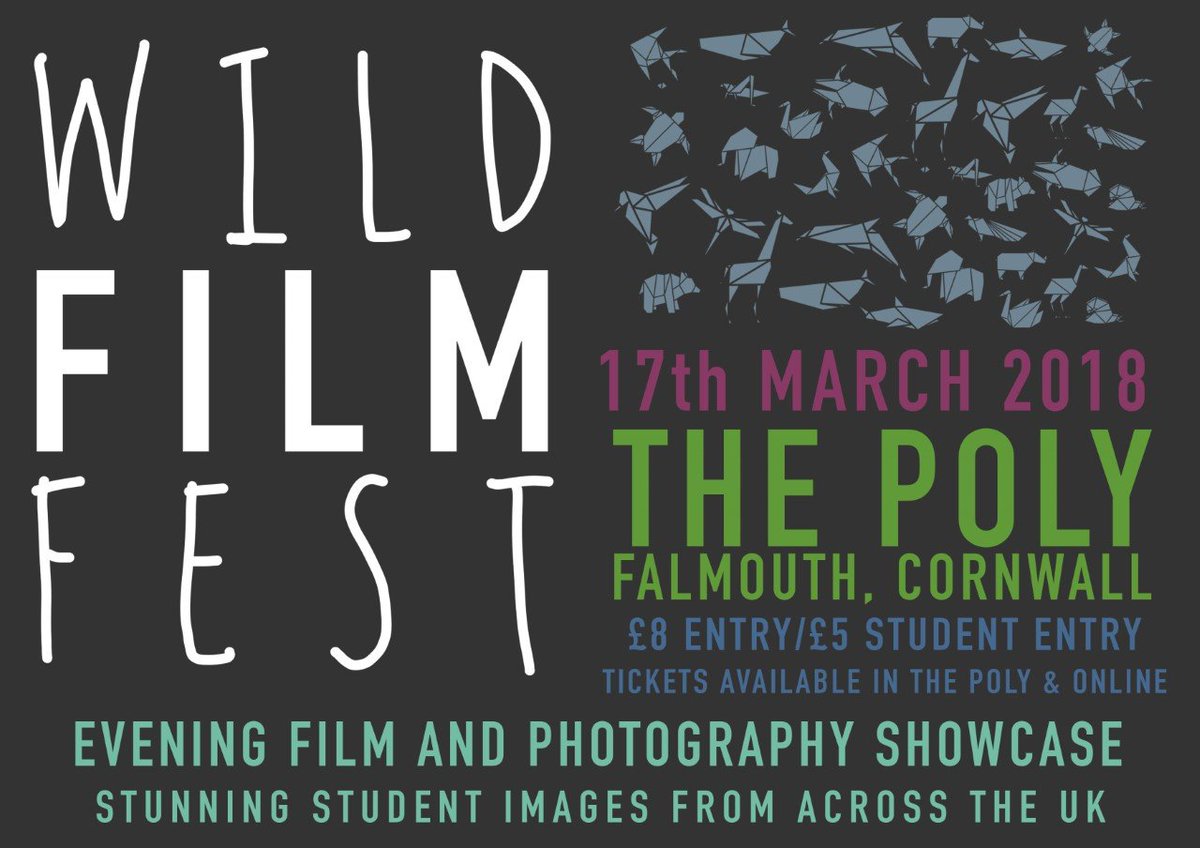 WildFilm_Fest's tweet photo. *Wild Film Fest 2018* - Only **9 DAYS** to go!

We invite students and the public alike to join us on the 17th March 2018 in a special evening celebrating fantastic student wildlife films and photographs.

Tickets available from The Poly website
https://t.co/pzoyc4Z4xu https://t.co/P6VNo1iMe3