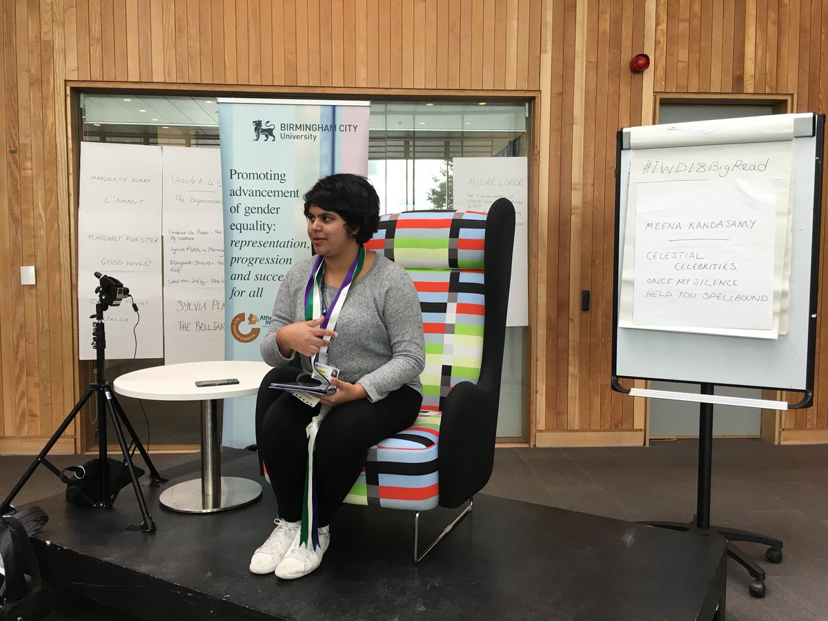 DianeKemp1's tweet image. @themadrasponnu reading #MeenaKandasamy @MyBCU for #IWDBigRead