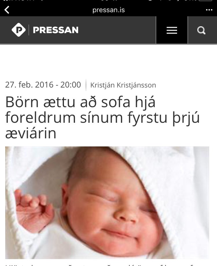 esterlindth's tweet photo. Hey pressan, hérna er betri fyrirsögn: Börn ættu að sofa í rúmi foreldra sinna fyrstu þrjú æviárin.

Mbk😊 https://t.co/oBiOeAB95c