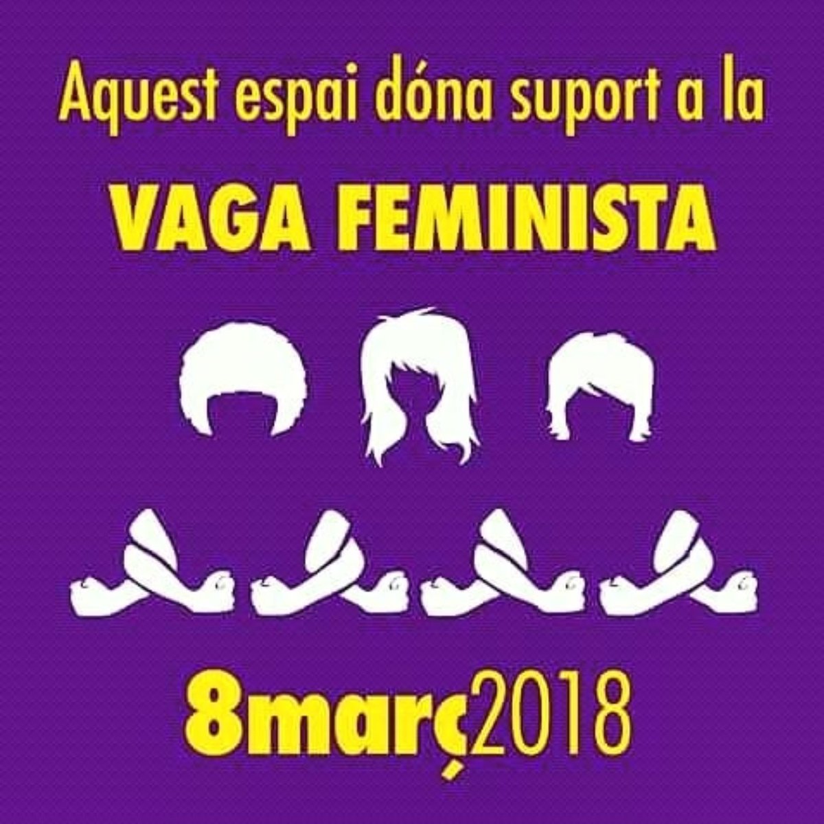 Veuscomsi's tweet photo. 💜💜  #VagaFeminista8M #Huelga8Marzo #DiadelaDona #DiaDeLaMujer https://t.co/gAARMcdLEa