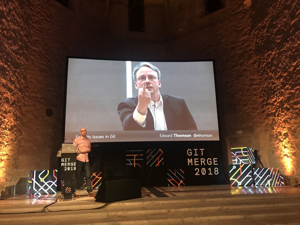 akira28's tweet image. Linus has a message for you 😂 #gitmerge #linux