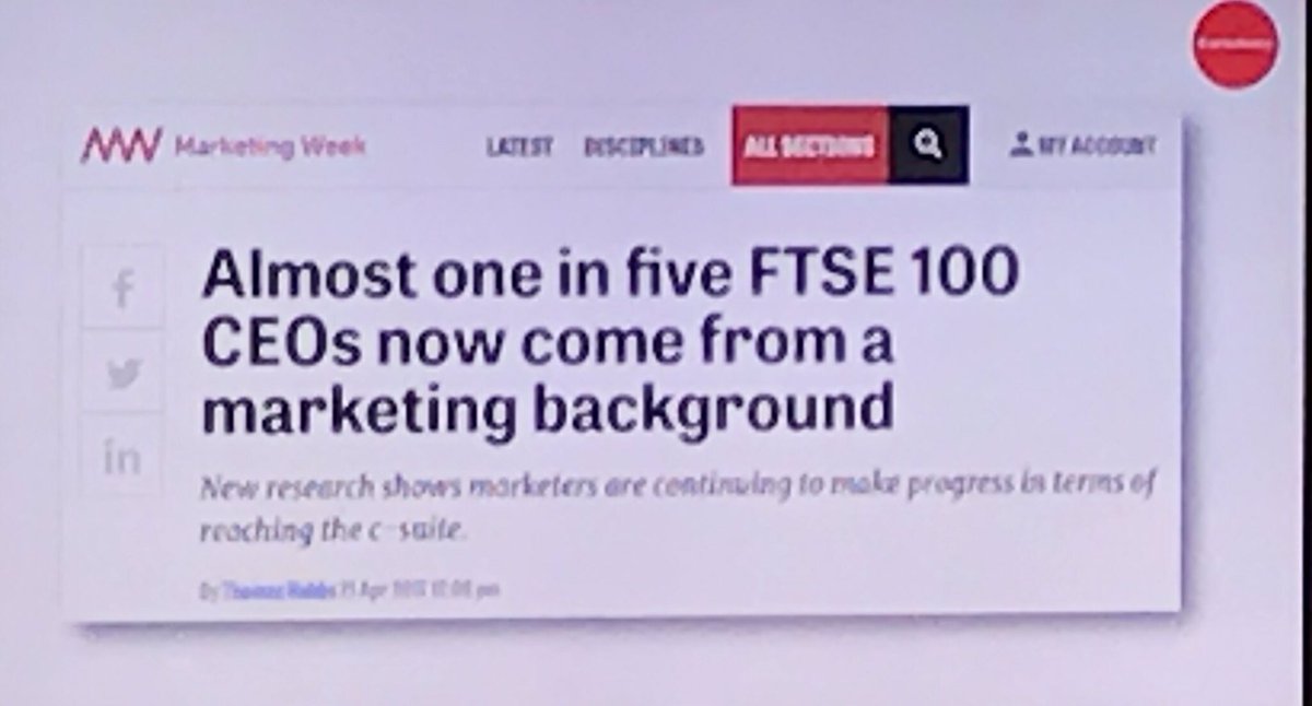 Square1M's tweet photo. Here's an encouraging statement that's just been flashed up on screen at #MWLive18 #MarketingStrategy https://t.co/pwhpDA14cN