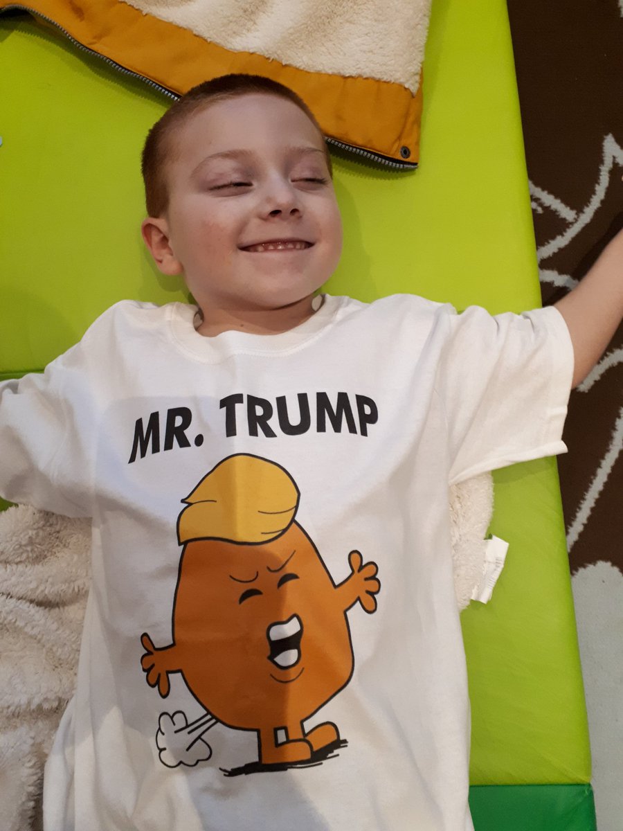 I'd love for president Trump to see my son ready for world book day....he has severe cerebral palsy and just loves Mr men books