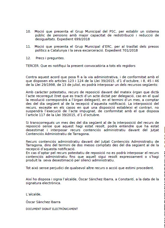 PPConstanti's tweet photo. Pleno Constantí, hoy a las 20:00 en Ayuntamiento. @PPConstanti https://t.co/TtgDbJpH6B
