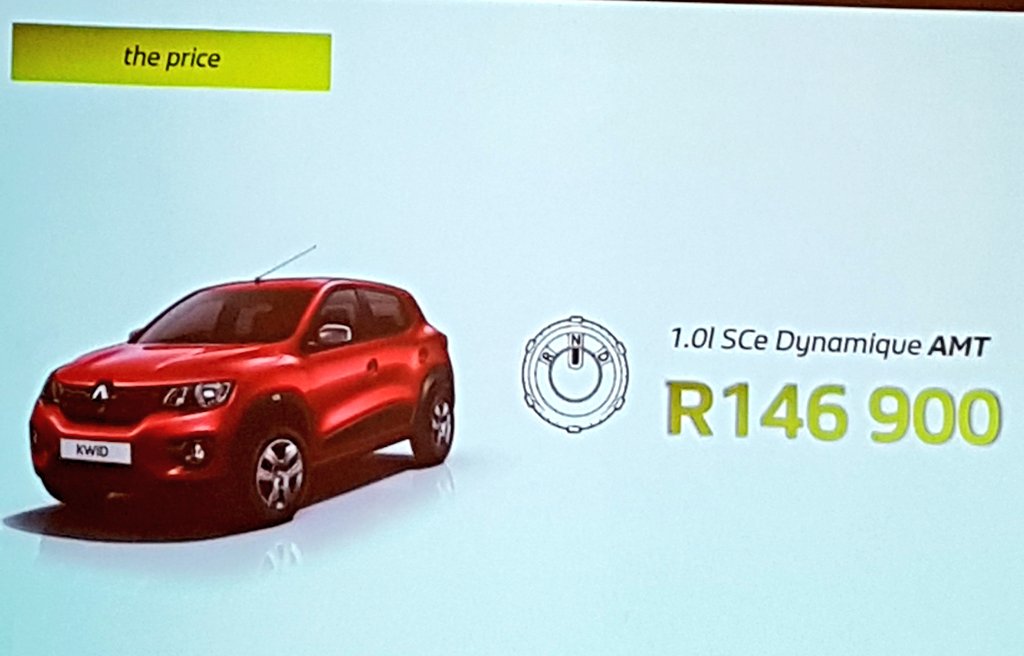 At the launch of the new <a href="/Renault_SA/">Renault South Africa</a> #Kwid AMT in Cape Town - retails from R146 900. #renault #liveformore