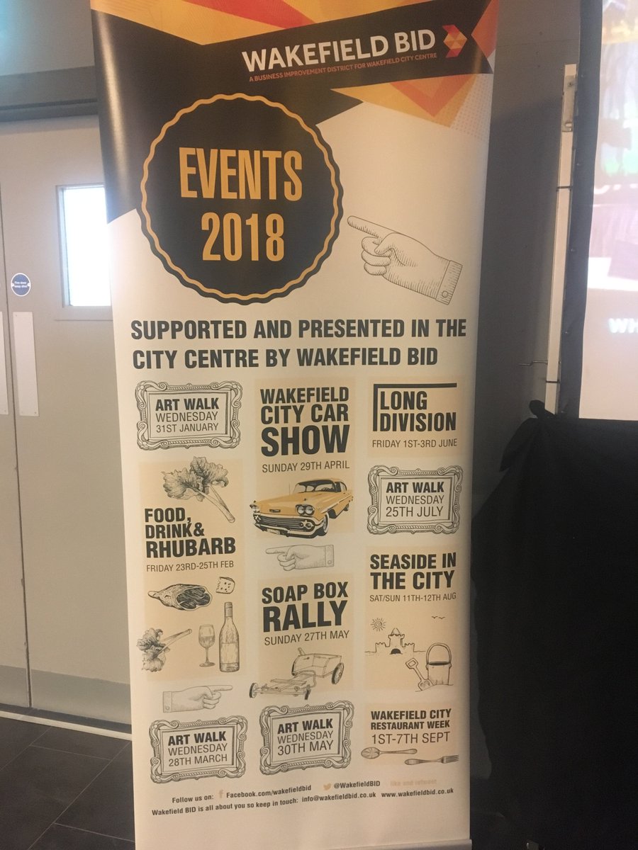 WakefieldBID's tweet photo. We delivered our #4pointplan to @wakeybondholder last week. Following on from our successful start to the year, we presented our jam packed year of events and the improvement we are bringing to #Wakefield: https://t.co/hSmZlHe8yg https://t.co/e0jHrEjQCM