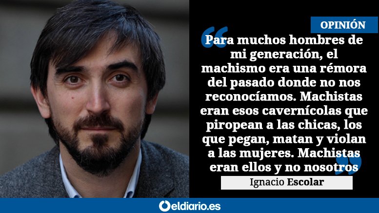 eldiarioes's tweet photo. ✍🏽 OPINIÓN | Yo también soy machista https://t.co/q0Td6F5Fdo Por @iescolar #DiaDeLaMujer https://t.co/tr61oQlxEh