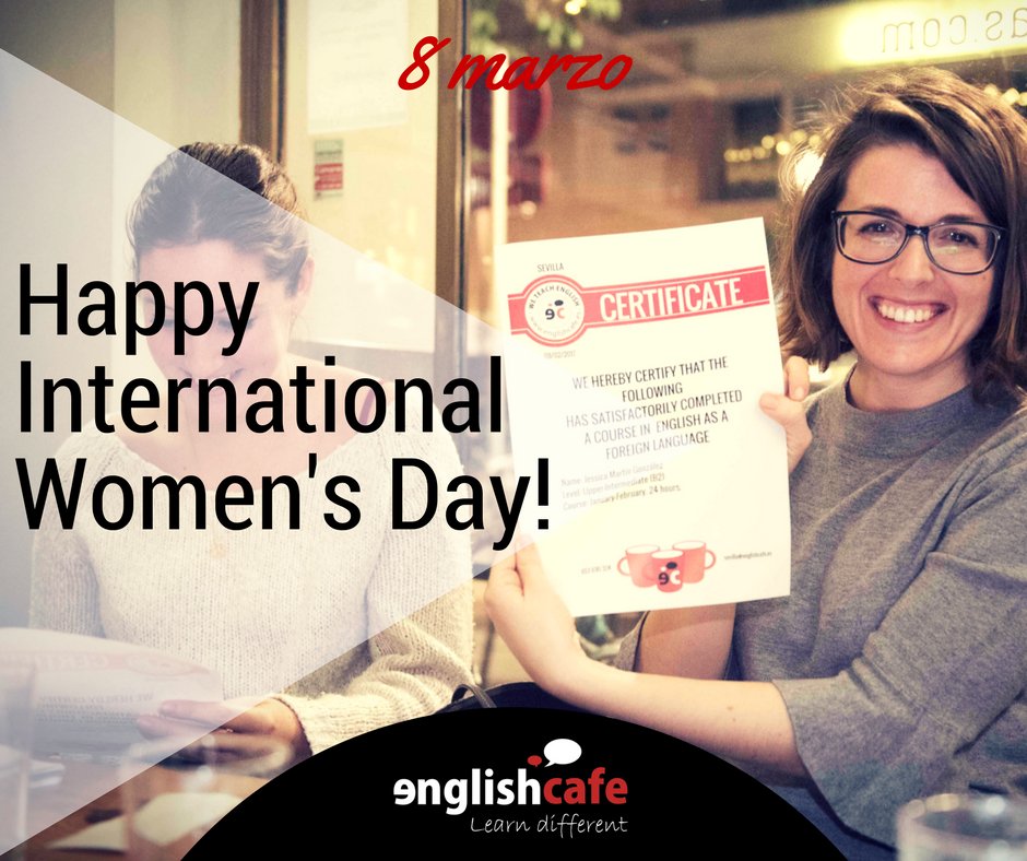 EnglishcafeBCN's tweet photo. A todas nuestras alumnas, ¡feliz día!
Nos encanta veros cumplir vuestras metas. No hay quien os pare :) ¡Feliz #DíadelaMujer!
#Englishcafe https://t.co/xkOazxqt5w