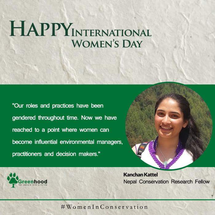 We need more women in conservation! Happy #WomensDay #WomenInConservation #ConservationNow