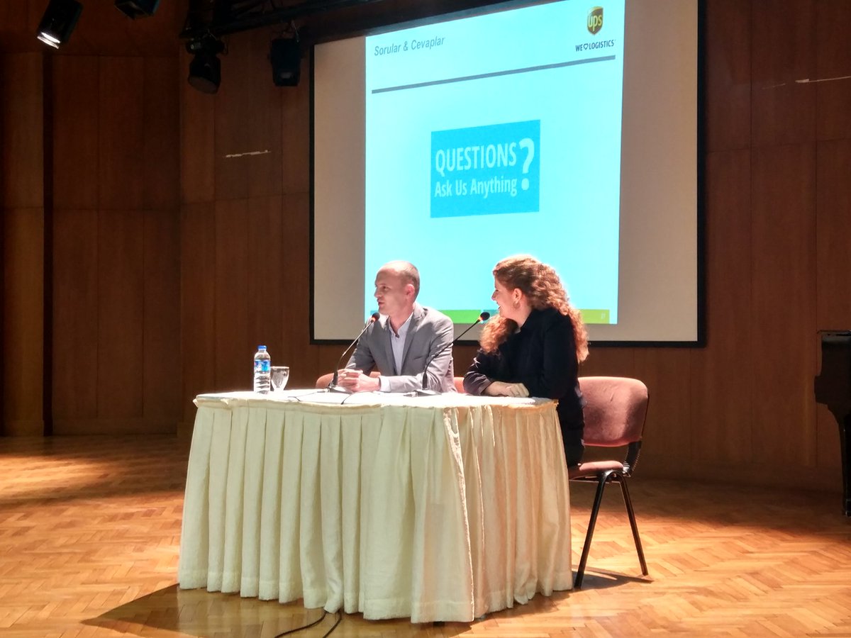 cu_emot_01's tweet photo. UPS'ten Hasan CALPBİNİCİ ve Berna ESKENAZİ sorularımızı cevaplıyor ve deneyimlerini bizlerle paylaşıyor #SZ'18 #UPS https://t.co/crUKPvccmV