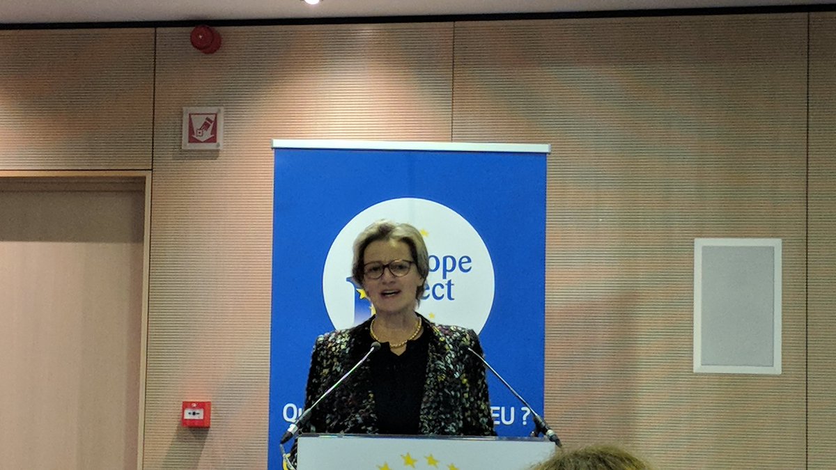 materahub's tweet photo. @sixtinebouygues welcomes the #EDIC audience opening the two days of work #EuropeDirectMT @Europarl_IT https://t.co/JRQ4kJaLPV