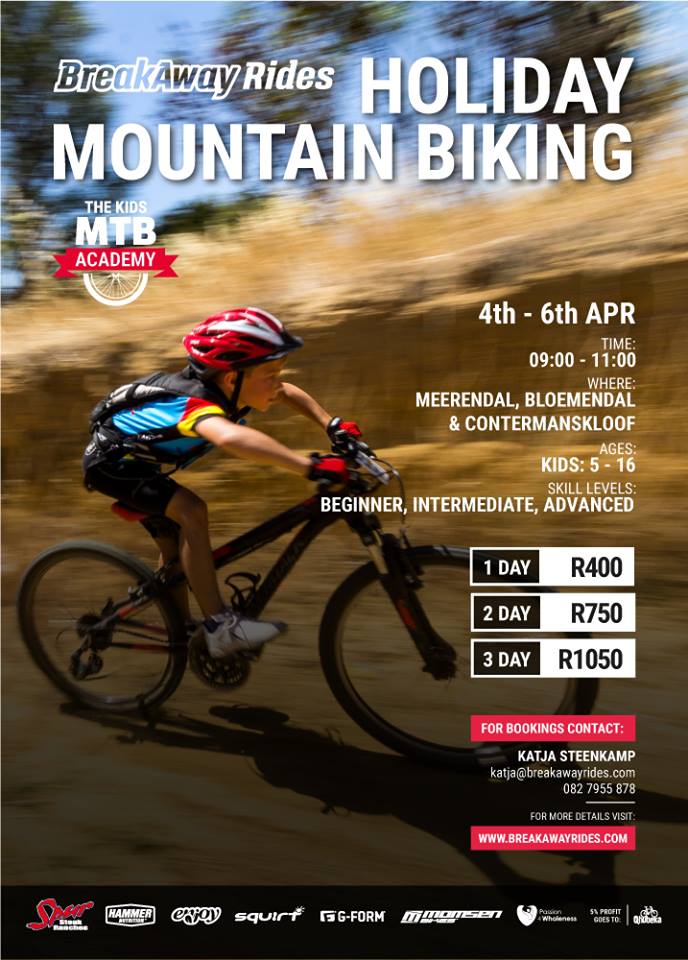 G_FormSA's tweet image. Are you based in Cape Town and looking for something EPIC for your kids to do this holiday?
Junior Workshop 4-6 April. Beginner to Advanced skills Level - Age groups from 5-16yrs. The groups are small, max of 6 juniors per coach.

For bookings contact katja@breakawayrides.com