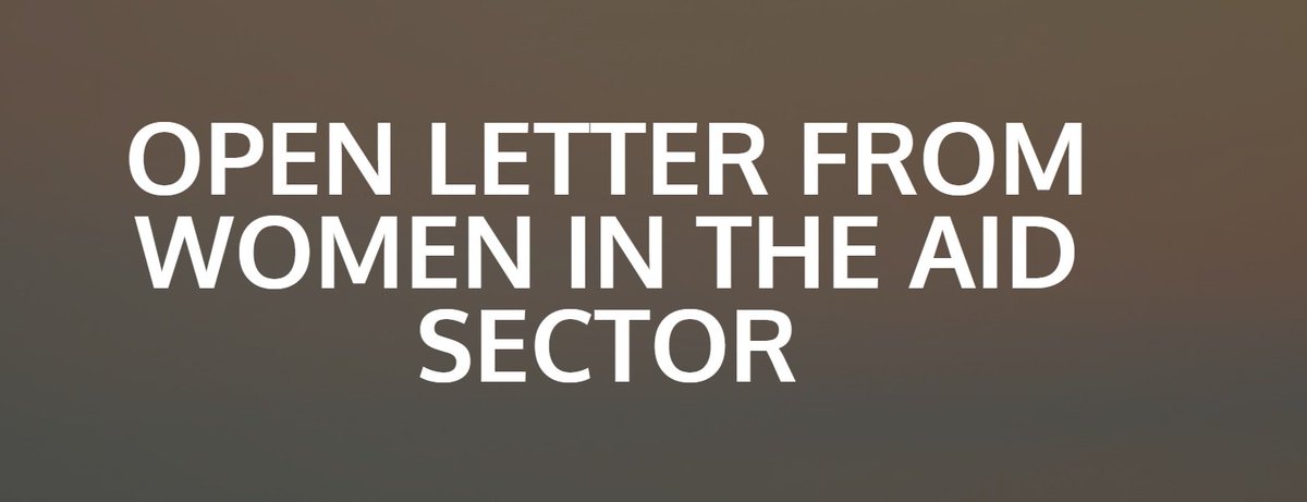 Happy #InternationalWomensDay In light of powerful global efforts for women’s rights, equality & justice I signed on to this letter asking senior managers of humanitarian organisation to press for fundamental reforms in our sector #AidOpenLetter #ReformAid bit.ly/2G5Nny8