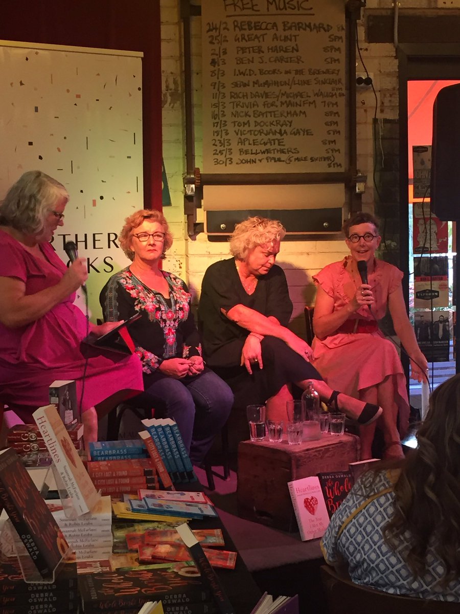 BooksNorthern's tweet photo. Talking female literary heroes at Books at the Brewery event #InternationalWomansDay with #robynannear #susannahmcfarlane & @DebraOswald1 https://t.co/Kkkz1AksRn