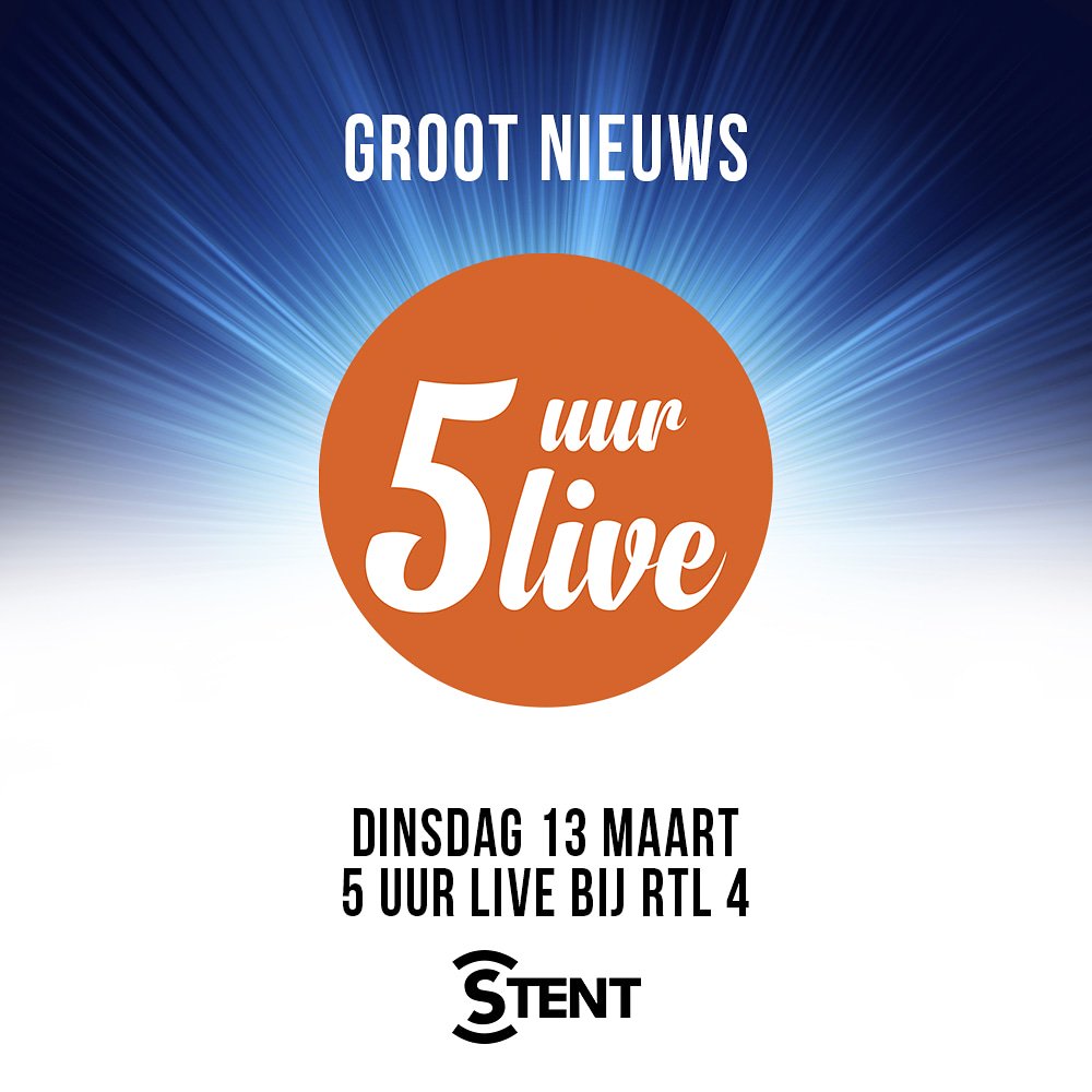 Dinsdag is William Spaaij te gast en hij brengt groot nieuws! Zet jij het in de agenda?