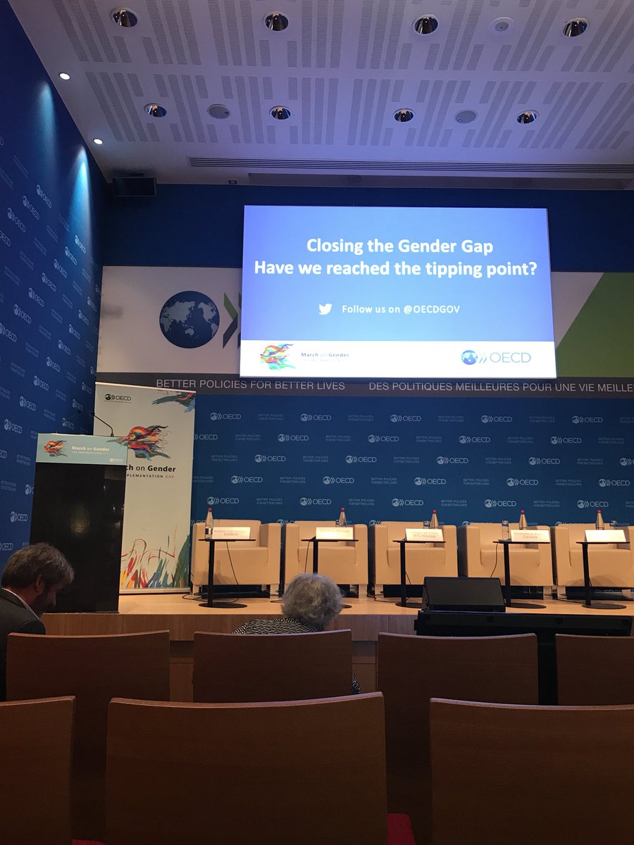 Amy_Coetzee's tweet photo. Excited for the start of the Plenary Session at the @OECD to launch the March on Gender month! #internationalwomensday2018 https://t.co/7ASYAPtg32