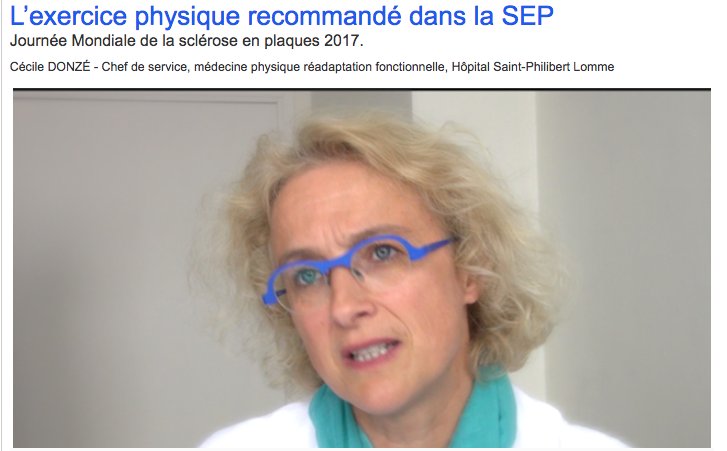 s_chevrel's tweet photo. #BestOf #journeedesfemmes #8mars "L’exercice physique recommandé dans la #SEP"
Dr Cécile DONZÉ - Chef de service, médecine physique réadaptation fonctionnelle, Hôpital Saint-Philibert Lomme @ghicl #SEPBYSTEPS #hcsmeufr #Sante #Sport https://t.co/548f5gTbqG https://t.co/gzwtBiJ2uM
