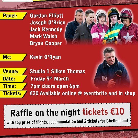 fourpeak2018's tweet image. One more day to go to get the latest @CheltenhamRaces updates from this star studded panel great night in store @TheSilkenThomas @gelliott_racing @@JoesphOBrien2 @jackkennedy15 @irishkor @92bryan92 @BarOneRacing @kfmradio @irishracing