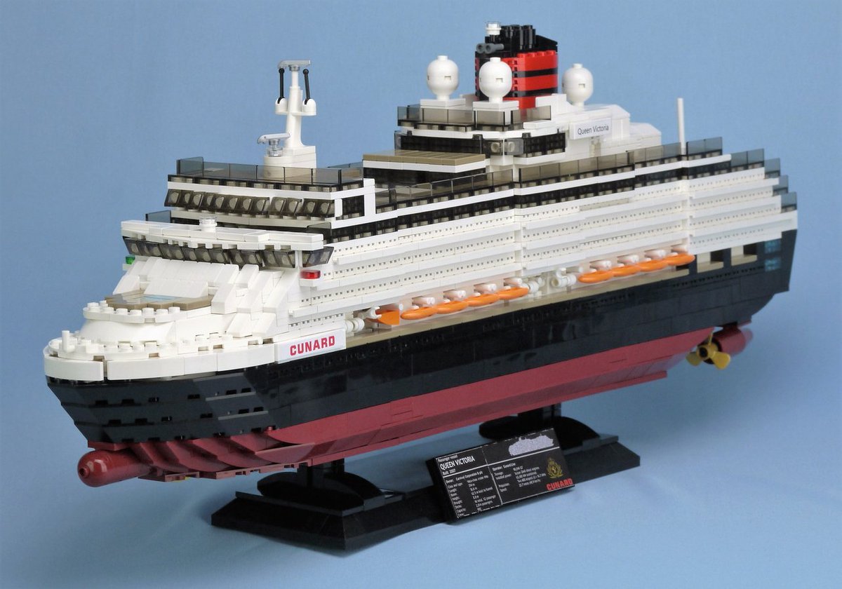 LEGOIdeas's tweet photo. Sail the seven seas in luxury aboard today's #LEGOIdeasStaffPick "Queen Victoria Cruise Ship" by FlagsNZ. Check it out on https://t.co/ouXWzoxGVF https://t.co/9e85rQG523