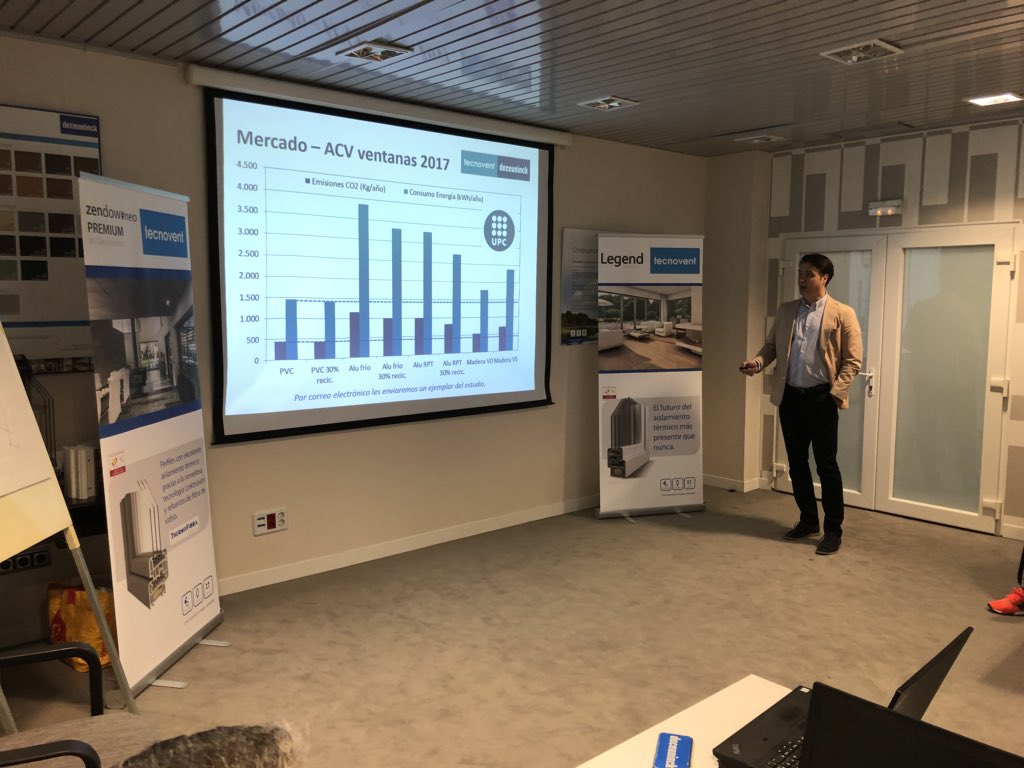 tecnovent1's tweet photo. Presentación realizada por el Director Comercial de Deceuninck @AlcainaRaul 
“Comprometidos con el medio ambiente “
#eficienciaenergetica #ventanasymuchomas #ventanasdepvc https://t.co/epURxPBx1i