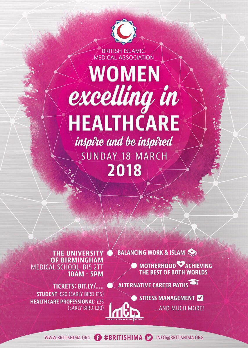 BritishIMA's tweet photo. Today is International Women’s Day and 10 days until our Women Excelling in Healthcare Conference!
Join us to celebrate the work of great women working in healthcare.
Get your tickets at https://t.co/lxY8fgGT8P
#IWD2018 #WEIH https://t.co/bklamMbzDk