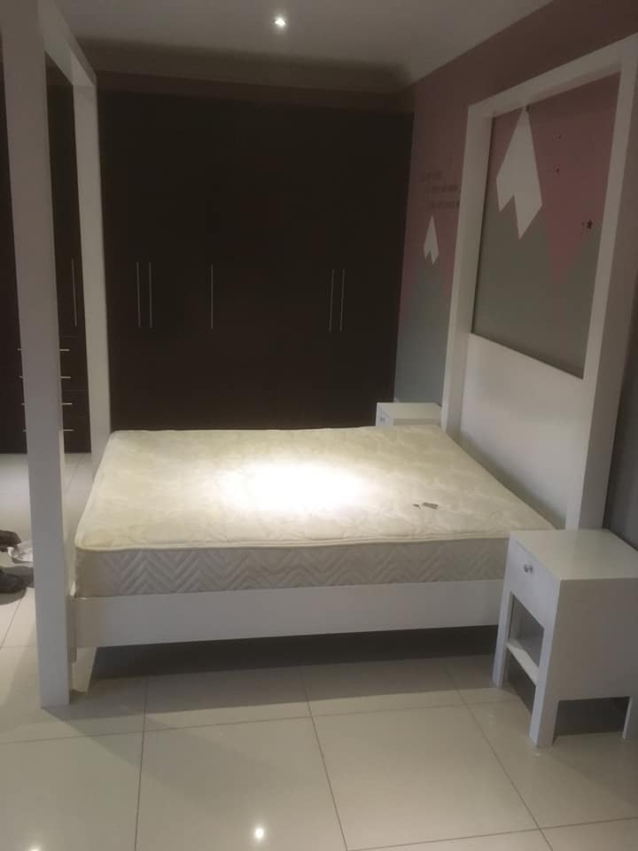 TimberSet's tweet image. A Quality Guarantee and a 100% customer satisfaction is all we will settle for at TimberSet. Take a look at this beautiful Bed, Side Tables, Dressing Table and Floating Shelves. Done by TimberSet!!