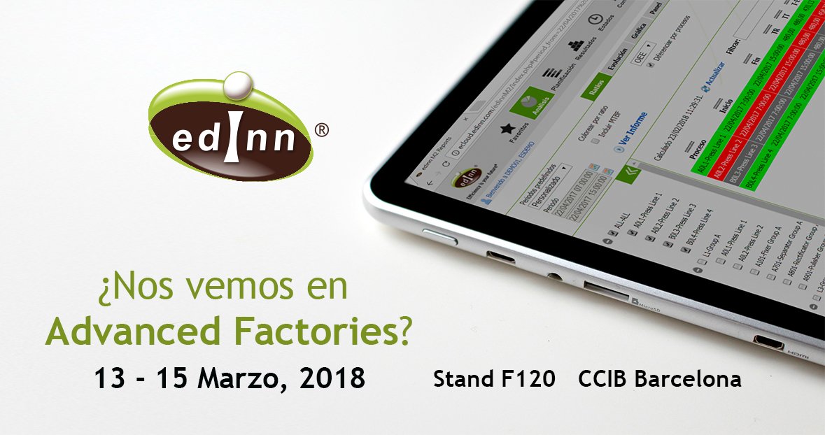 edinnglobal's tweet photo. Sólo unos días para Advanced Factories #AF2018 desde el 13 al 15 de marzo... ¿contamos contigo? Solicita tu entrada aquí: gratuita: https://t.co/TMt41zeqGX …  @AdvanFactories #industry40 #smartfactories #industria40 https://t.co/SuJfM6lbto