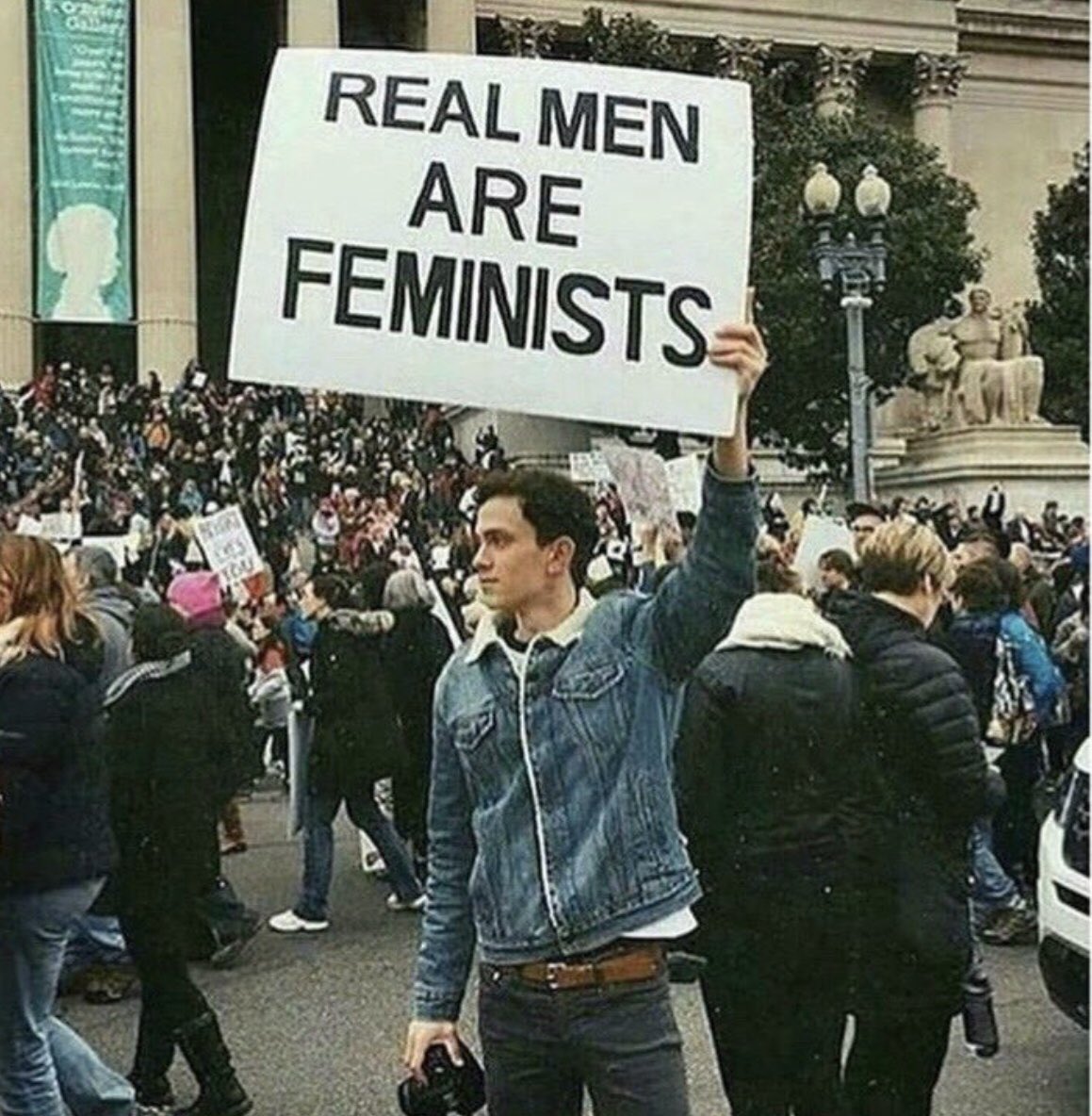 OriolVilaC's tweet photo. REAL MEN ARE FEMINISTS.
#womensday https://t.co/k8wUkLuczs