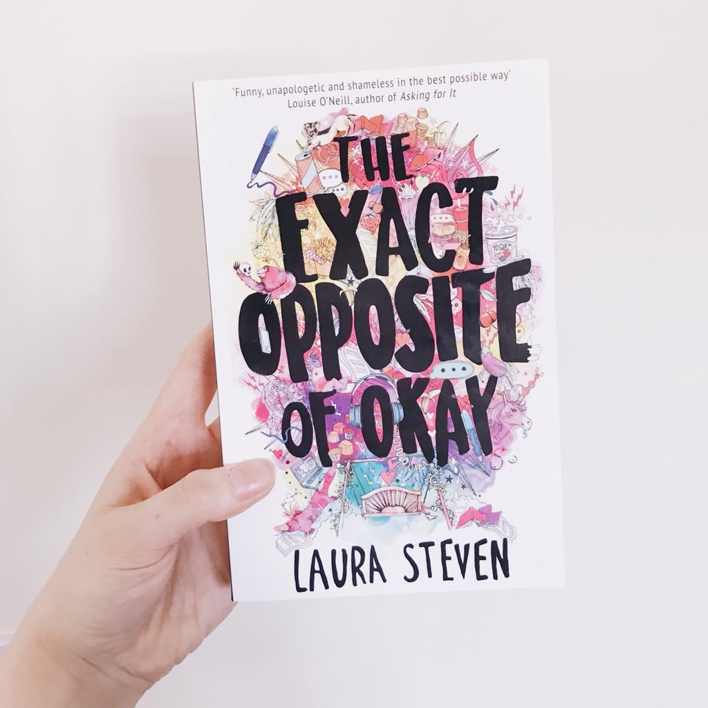 emilyvelveteen's tweet photo. Happy Book Birthday to the AMAZING The Exact Opposite of Okay by @LauraMSteven 💖🎉 This is the book you NEED in your life! Fierce, feminist & the funniest thing you will read this year! No better day than #InternationalWomenDay for it to be published! 💖 #TEOOO #BitchesBiteBack https://t.co/VTqpBm6CFd