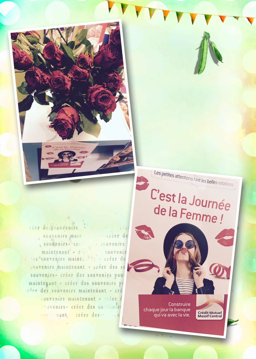 Nath_PUECH's tweet photo. Le Crédit Mutuel Massif Central fête les femmes ! 
À cette occasion les Ccm de Jaude, Galaxie et Renan offrent une rose à chaque cliente 🌹 https://t.co/cqqLZUu9iL