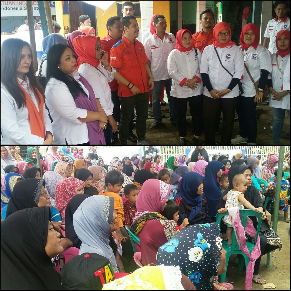 Partai Perindo Jawa Barat bersama para sayap, mulai dari Kartini Perindo dan Rescue Perindo hampiri warga di Kampung Silaman, Tambun, Bekasi seraya membagikan beras gratis untuk meringankan beban warga di lokasi  | Ketum Partai Perindo Bpk <a href="/Hary_Tanoe/">Hary Tanoesoedibjo</a> #PerindoUpdate