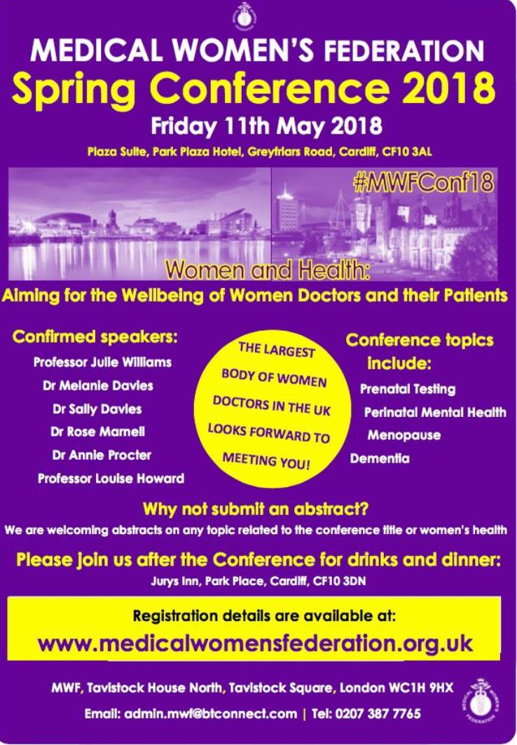 Celebrate International Women’s Day and sign up to the MWF Spring Conference #MWFConf18 #WomeninMedicine #Equality