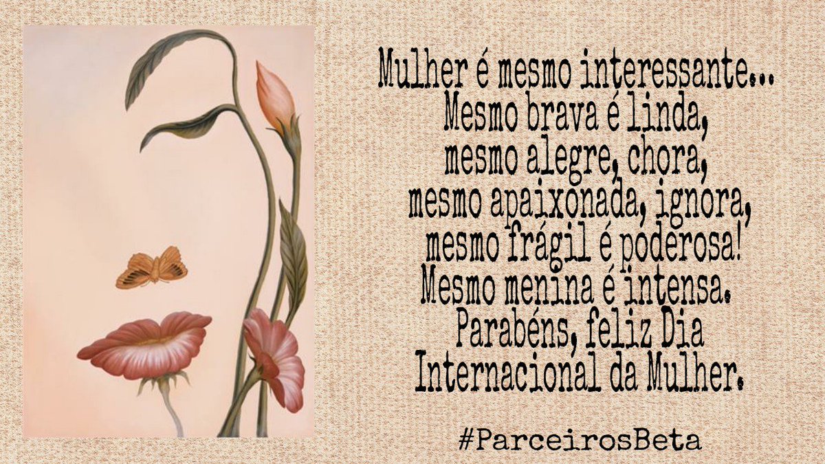 Mulher é garra, mulher é a soma de todas as suas forças. Parabéns a todas as mulheres
Dedicação de #ParceirosBeta @parceirosbeta
@cafecomeli <a href="/pixel_spn/">Cʀɪʂ Lipa🌟🪐</a> <a href="/LilythHunter/">Lilyth Hunter</a> <a href="/GodoiSan/">Giih 🌸</a> @ZeniBeta @mellbionda <a href="/MariaLamedia/">Lalá</a> <a href="/vanessa10851/">Nessa 🐢...</a> @RaquelSergio50 <a href="/ElianaMirandaD3/">Eliana Miranda De Me</a> <a href="/elzasds/">Elza Santos</a>