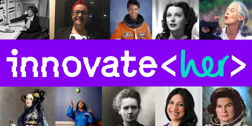 innovateheruk's tweet image. To mark #IWD2018 we’re celebrating the past &amp;amp; present female innovators 💜👩🏽‍🔬 

How will you #PressForProgress?