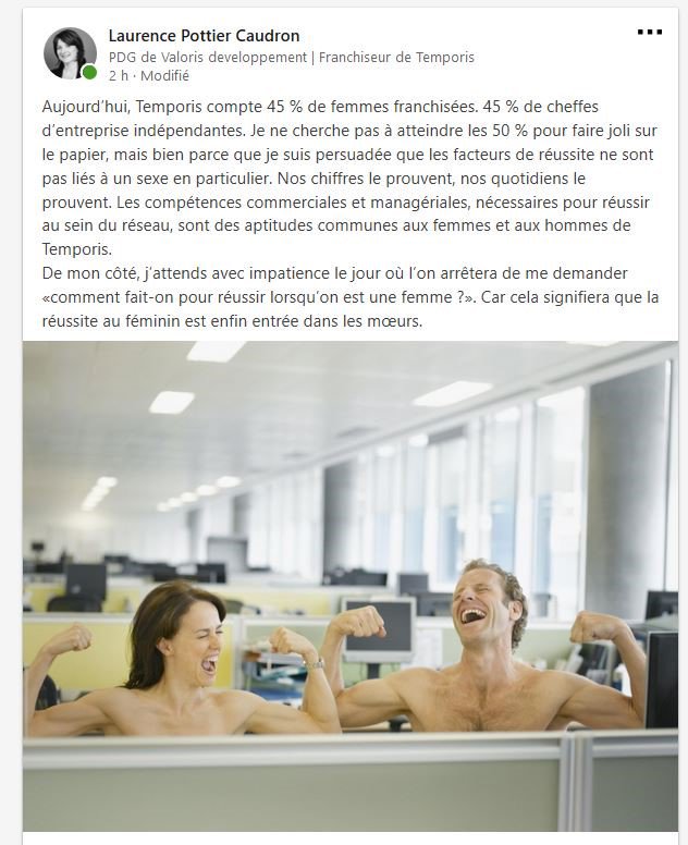 MagDecideurs's tweet photo. A l’occasion de la Journée Internationale des Droits des #Femmes, le Grand Prix des Entreprises de Croissance soutient son ancienne lauréate et #PDG de chez @emploitemporis Laurence Pottier Caudron en publiant son témoignage. #croissance #égalité
#journeedesfemmes #GPEC2018 https://t.co/Ws7R43lVya