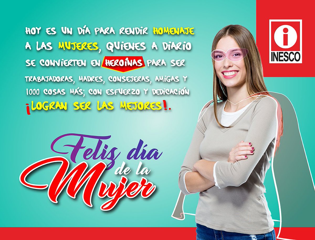 inescoeduca's tweet photo. Hoy es un día especial, es el #DiaInternacionalDeLaMujer, en INESCO queremos rendir un homenaje a todas por su incansable labor de todos los días #FelizdíaDeLaMujer https://t.co/ShVS5Wu3Gz
