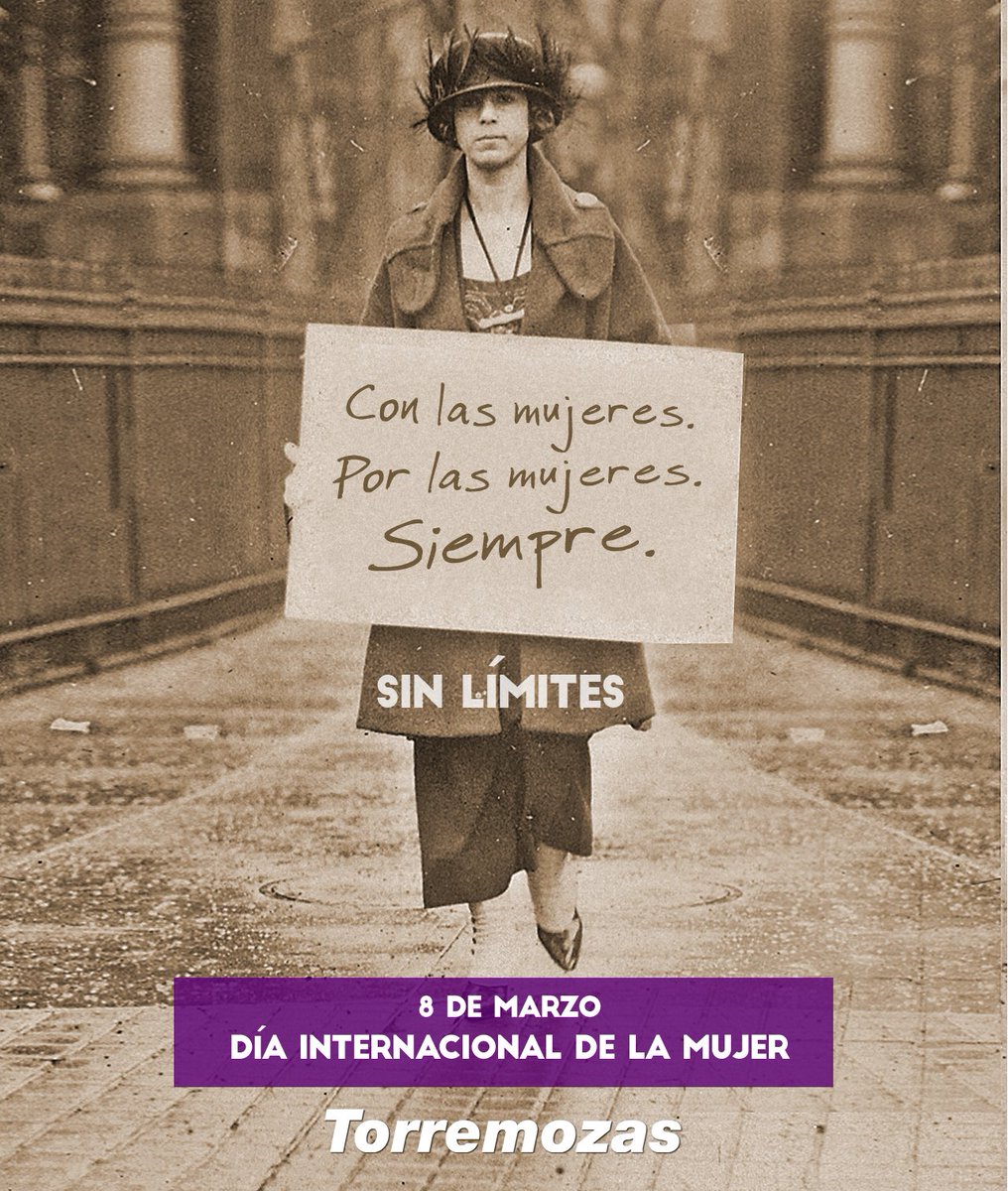 torremozas's tweet photo. Con las mujeres. Por las mujeres. Juntas por la igualdad.
Siempre.
#DiaDeLaMujer #8M #DiaInternacionalDeLaMujer #torremozas @DiadelaMujer https://t.co/Dn6EcA8wfM