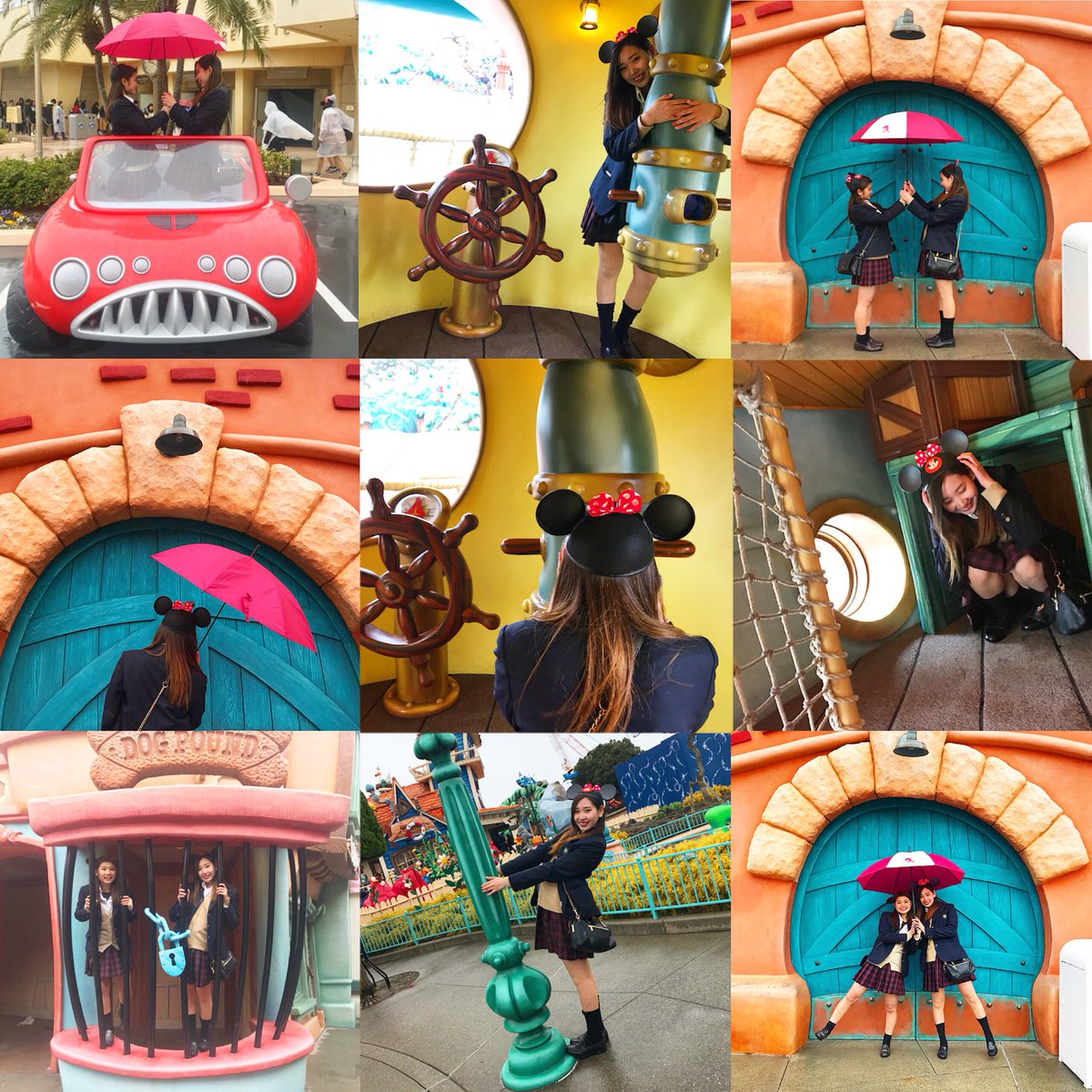 mqs_chn's tweet photo. 卒業旅行第2弾はまいな！✈️

1日目はディズニーランド💗
雨やったけど写真撮れたし存分楽しんだ！！明日は晴れますように！☀️ https://t.co/agwHdEKiqo