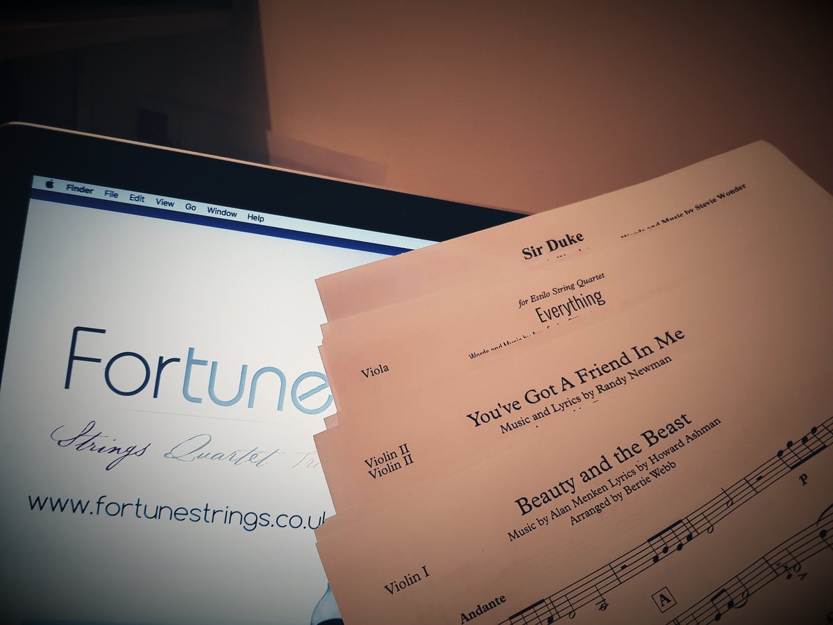 FortuneStrings's tweet photo. Oh yes - new music! #stringquartet #mrandmrs #weddingentertainment  #2018weddings https://t.co/qFZLsQDAKE