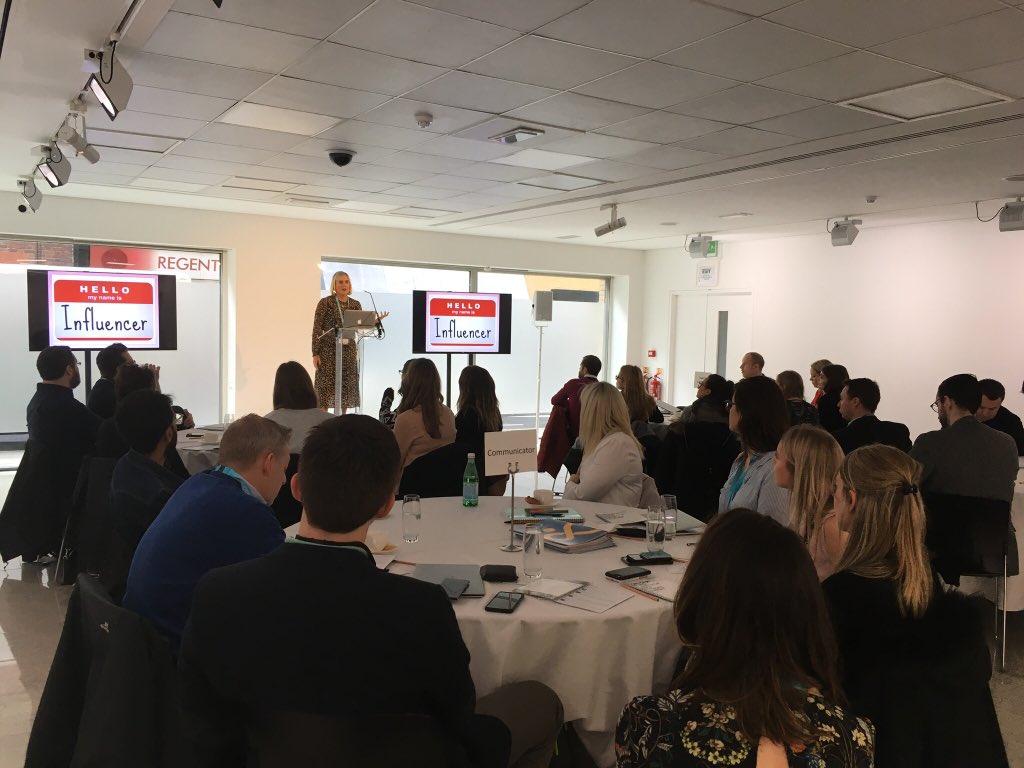 Figaro_Digital's tweet photo. We are kicking the morning off with a talk from @BenefitUK on how to approach influencer marketing and tips to remember when approaching this amazing strategy #FigDigRetail https://t.co/f9g2focEDX