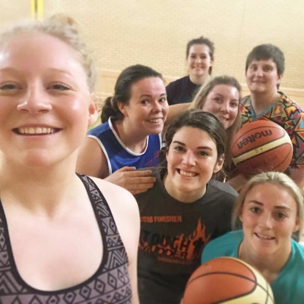 Even when training is cancelled due to bad weather we still find a way to sweat it out in the gym. Basketball is still not as good as rugby though. Don’t @ us 😂😂 #thisgirlcan