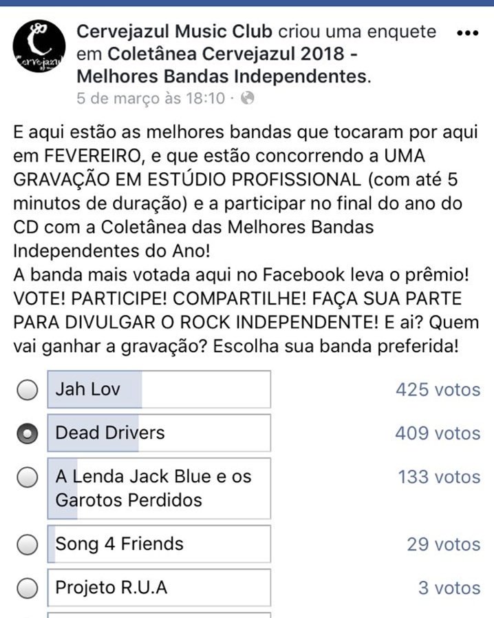 EdneyTimbeta's tweet image. m.facebook.com/questions.php?…

Ajudem a banda Dead Drivers votando neles... conto com vcs família Beta.