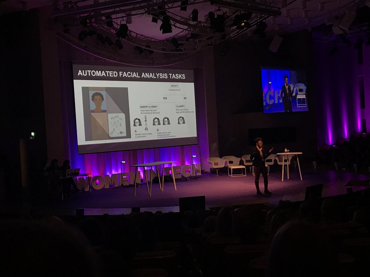Maryann_LM's tweet photo. Exploring the unconscious bias in machine “neutrality” with Joy Buolamwini #MachineLearning #gendershades #WITSthlm2018 https://t.co/Ga6f29Bw3h