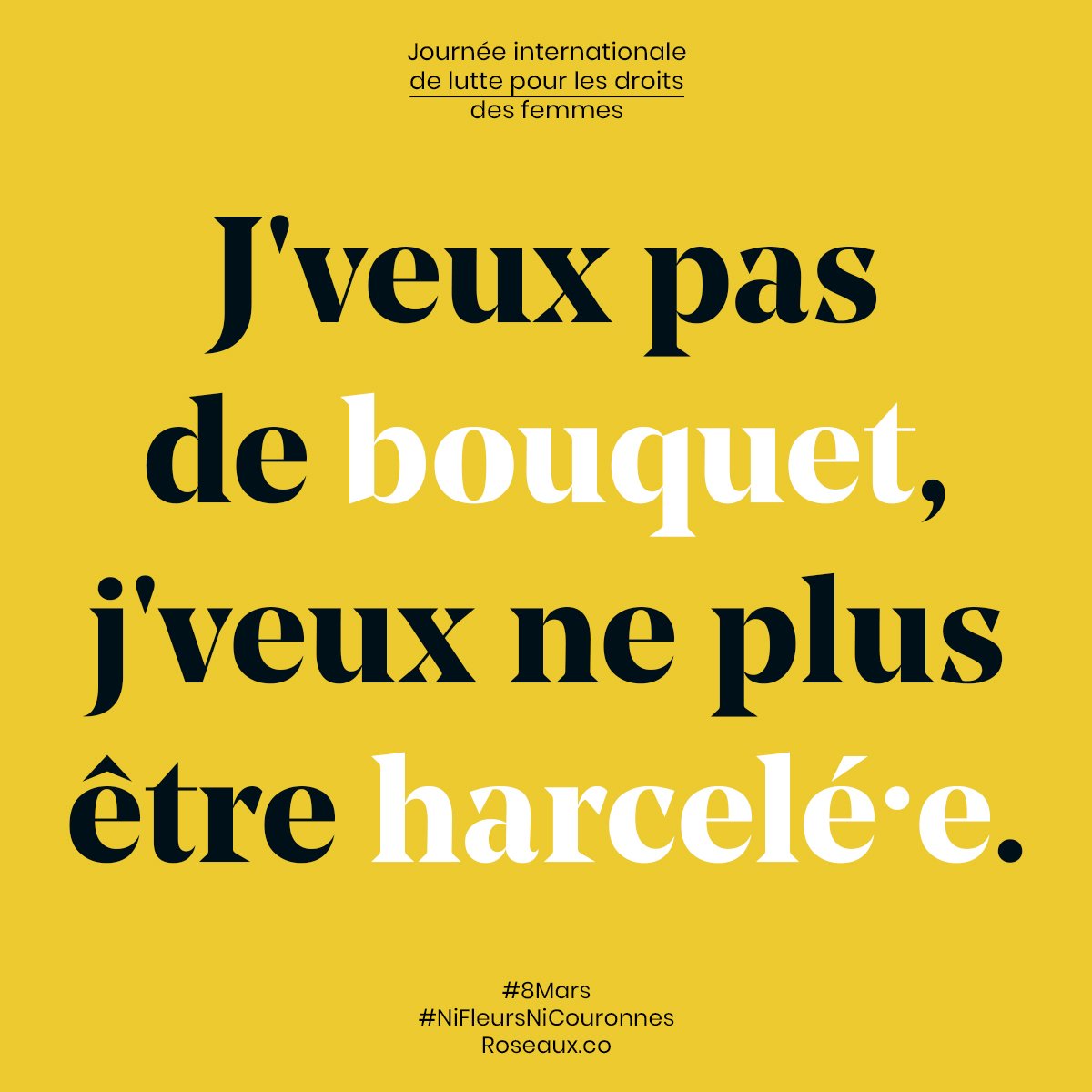 roseaux_mag's tweet photo. Solidarité &amp; sororité en ce #8Mars! Suite et fin de nos visuels #NiFleursNiCouronnes, parce que nous luttons ensemble, chaque jour, aussi longtemps qu'il le faudra ✊🏿✊🏿 https://t.co/C9y6wi9N88