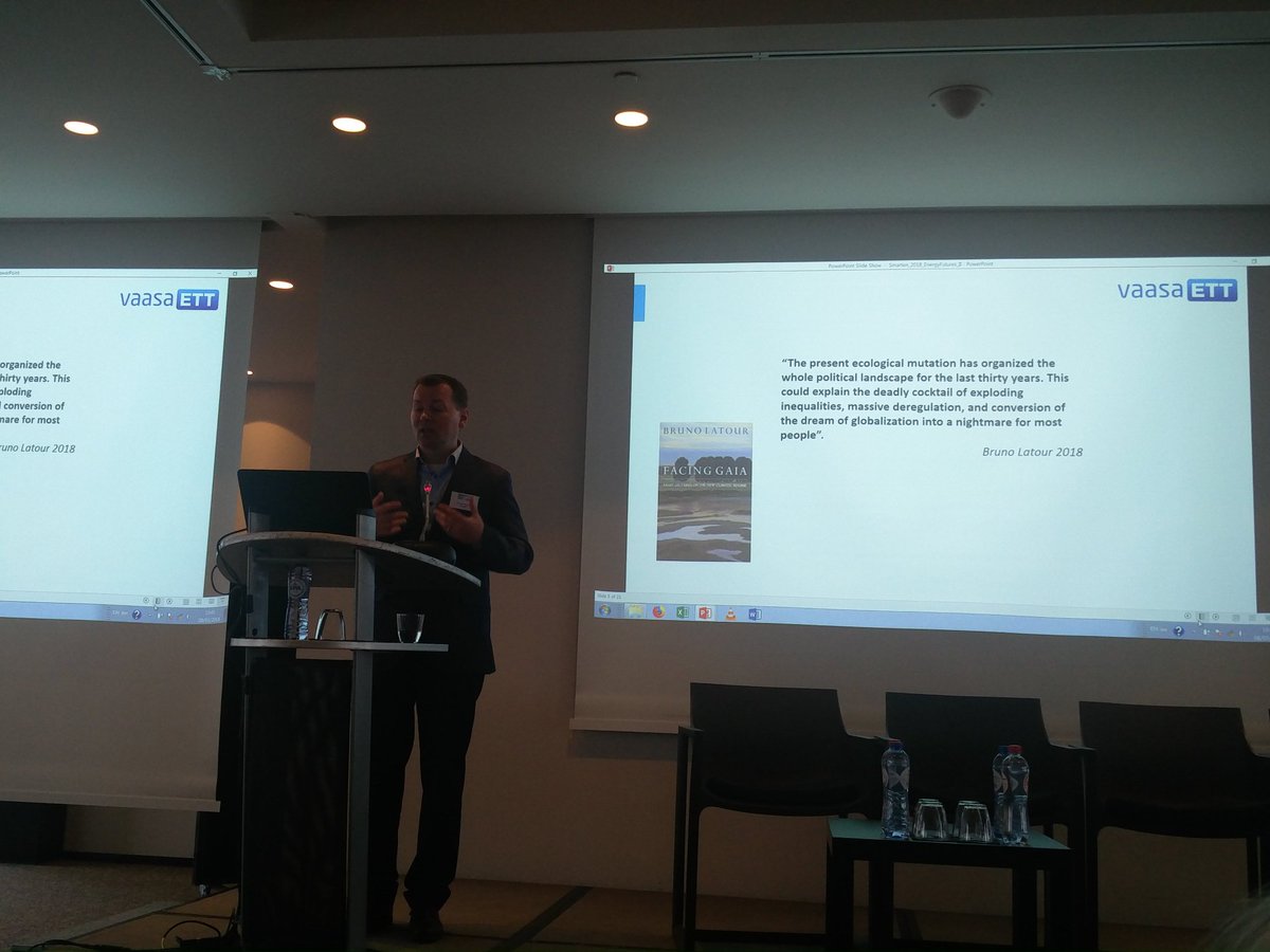 LeonardoENERGY's tweet photo. Very inspiring presentation by Thomas Mikkelsen @VaasaETT introducing more fundamental questions on interaction between people, science and technology, and ideas of Bruno Latour at #SESummit #science #EnergyTransition #copper #behaviouraleconomics https://t.co/6uAHOOLw9o