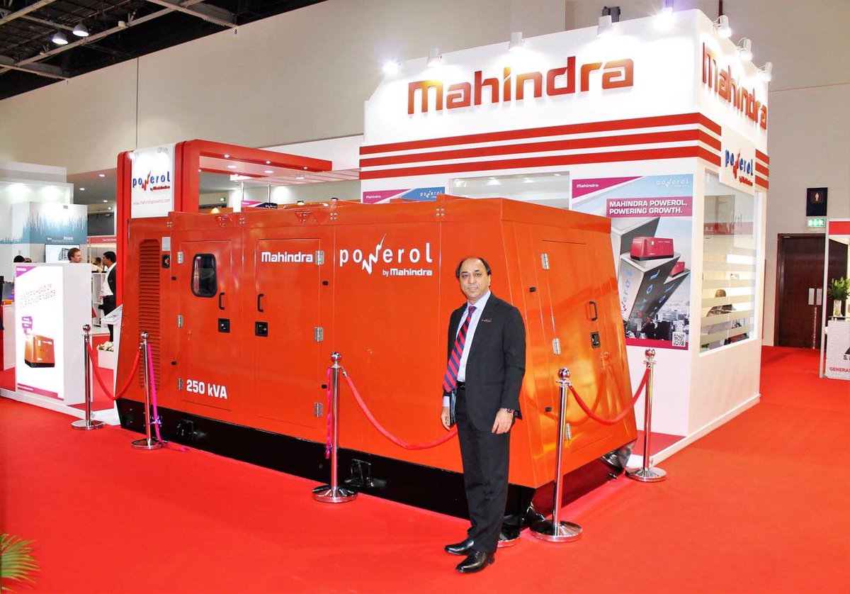 PowerolMahindra's tweet photo. #MahindraPowerol launched its new 250 and 320 kVA in Dubai at Middle East Electricity Exhibition. @MahindraRise @hsikka1 https://t.co/8Dpx2moy8q