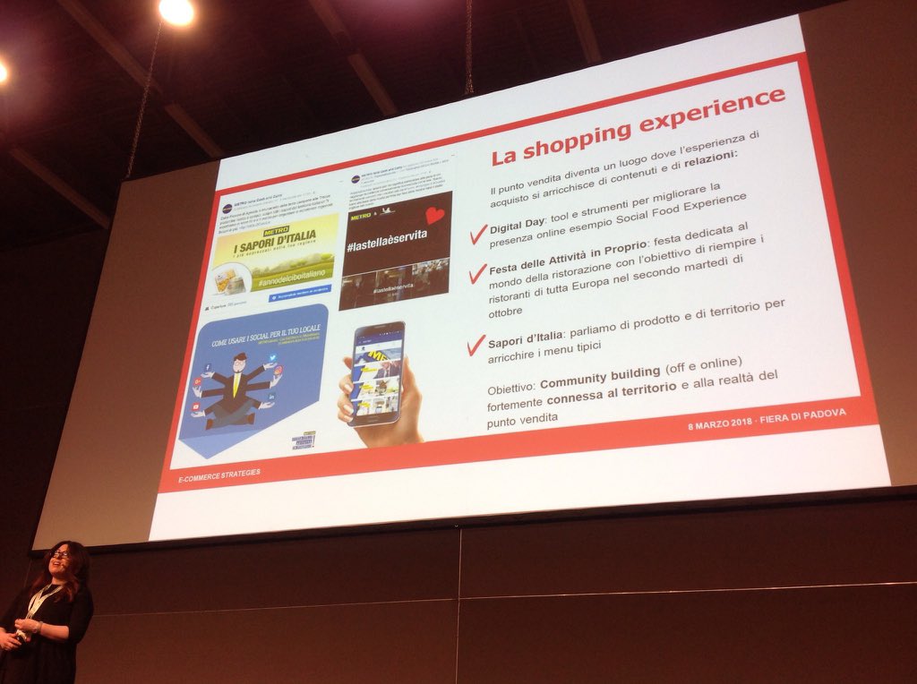 alemarengo's tweet photo. 3️⃣ intervento al #espd18 è di @METRO_Italia: #horeca b2b e servizi digitali a tutto tondo. 😨 Complimenti, un case history da paura! 👍 #ecommercestrategies https://t.co/PevgDRD1Ur
